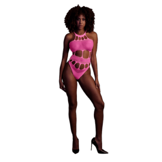 Body met Griekse Halslijn - One Size - Neon Roze