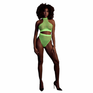 Turtle Neck en High Waist Slip - One Size - Neon Groen