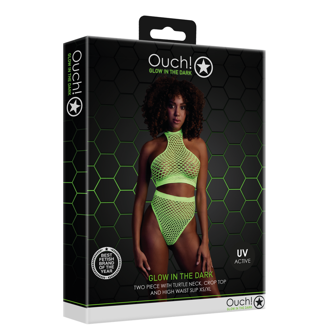 Turtle Neck en High Waist Slip - One Size - Neon Groen - Afbeelding 2