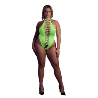 High-Cut Body - Plus Size - Neon Groen