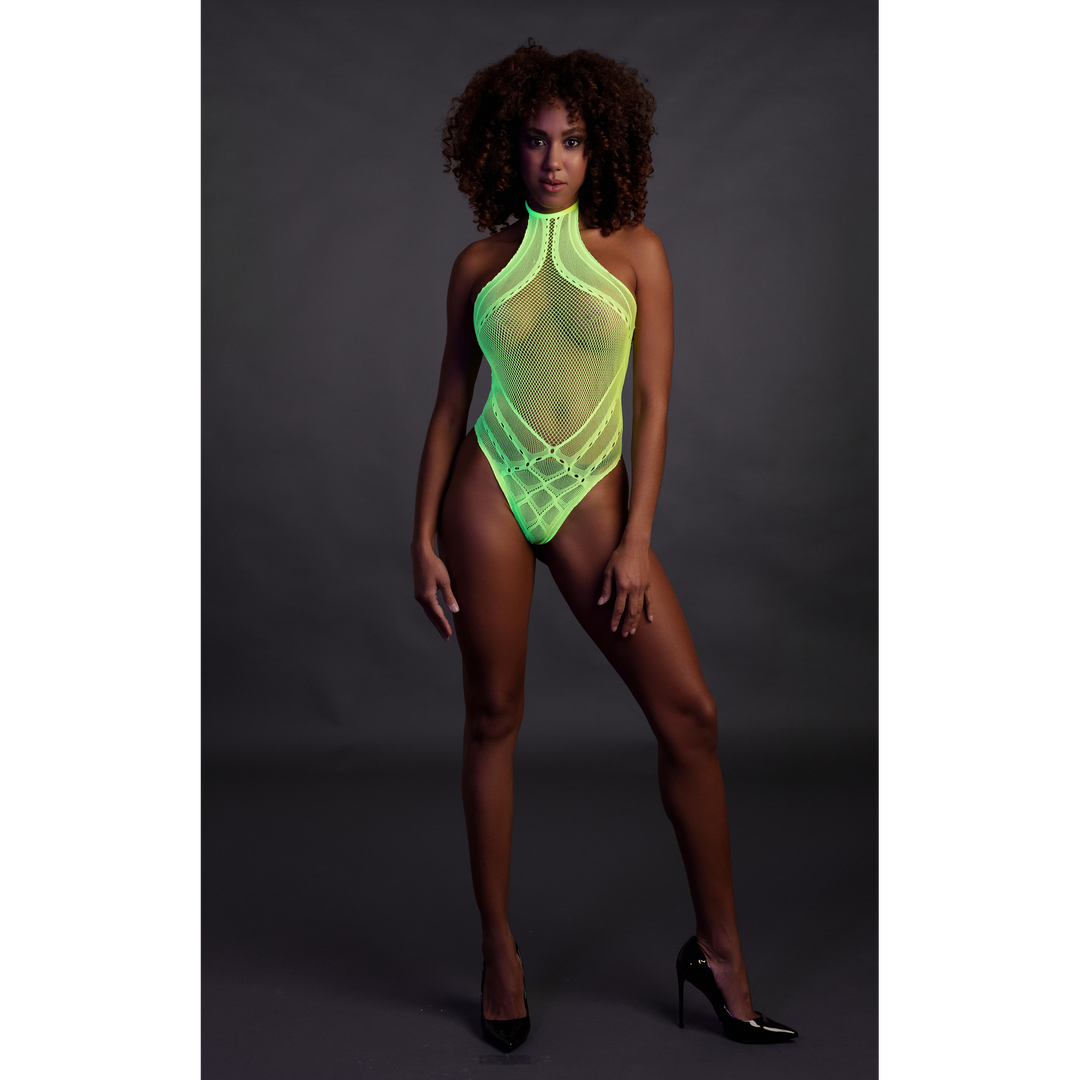 Body met Halter Neck - One Size - Neon Groen - Afbeelding 4
