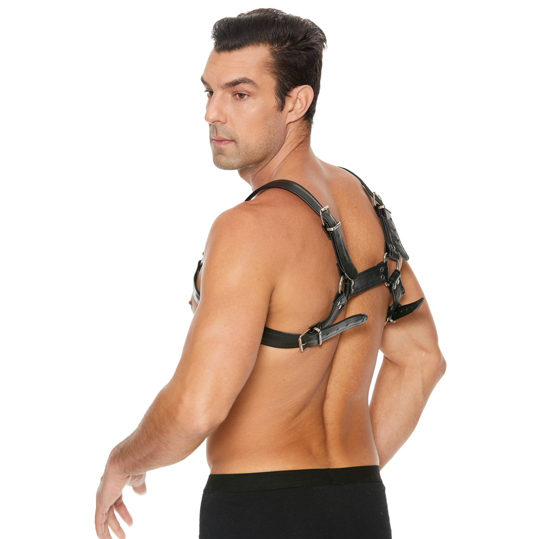 Leren Bulldog Harnas met Gespen - S/M - Afbeelding 6