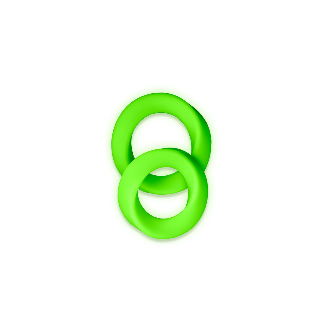 Cockring Set - Glow in the Dark - 2 Stuks - Afbeelding 4