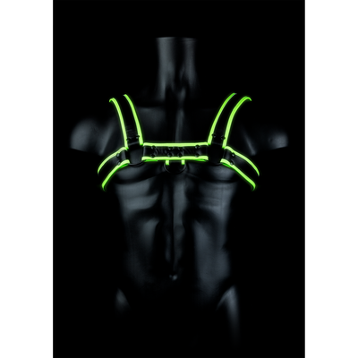 Borst Bulldog Harnas - Glow in the Dark - S/M