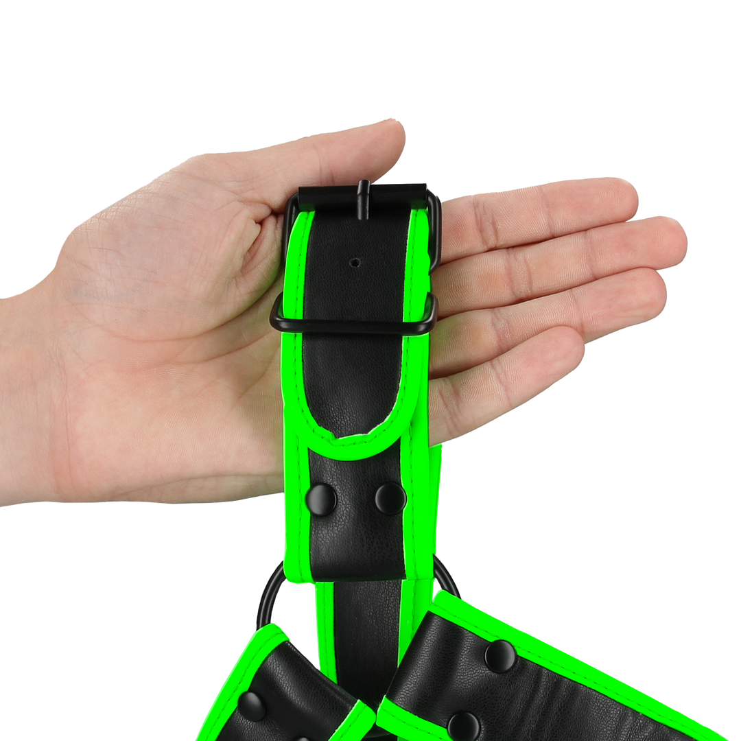 Borst Bulldog Harnas - Glow in the Dark - S/M - Afbeelding 7