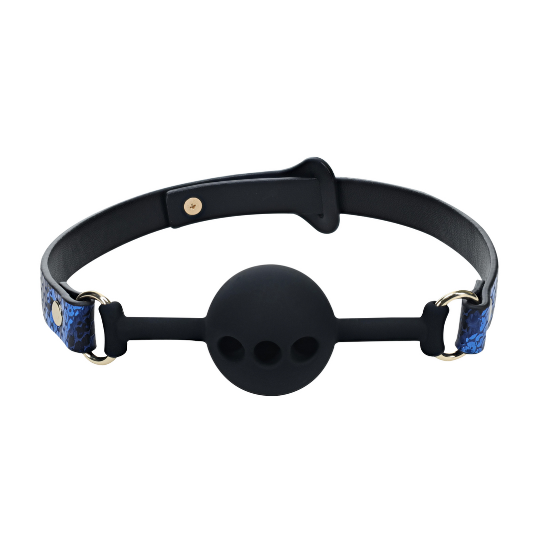 Florence Collectie - Siliconen Ball Gag - Blauw - Afbeelding 4
