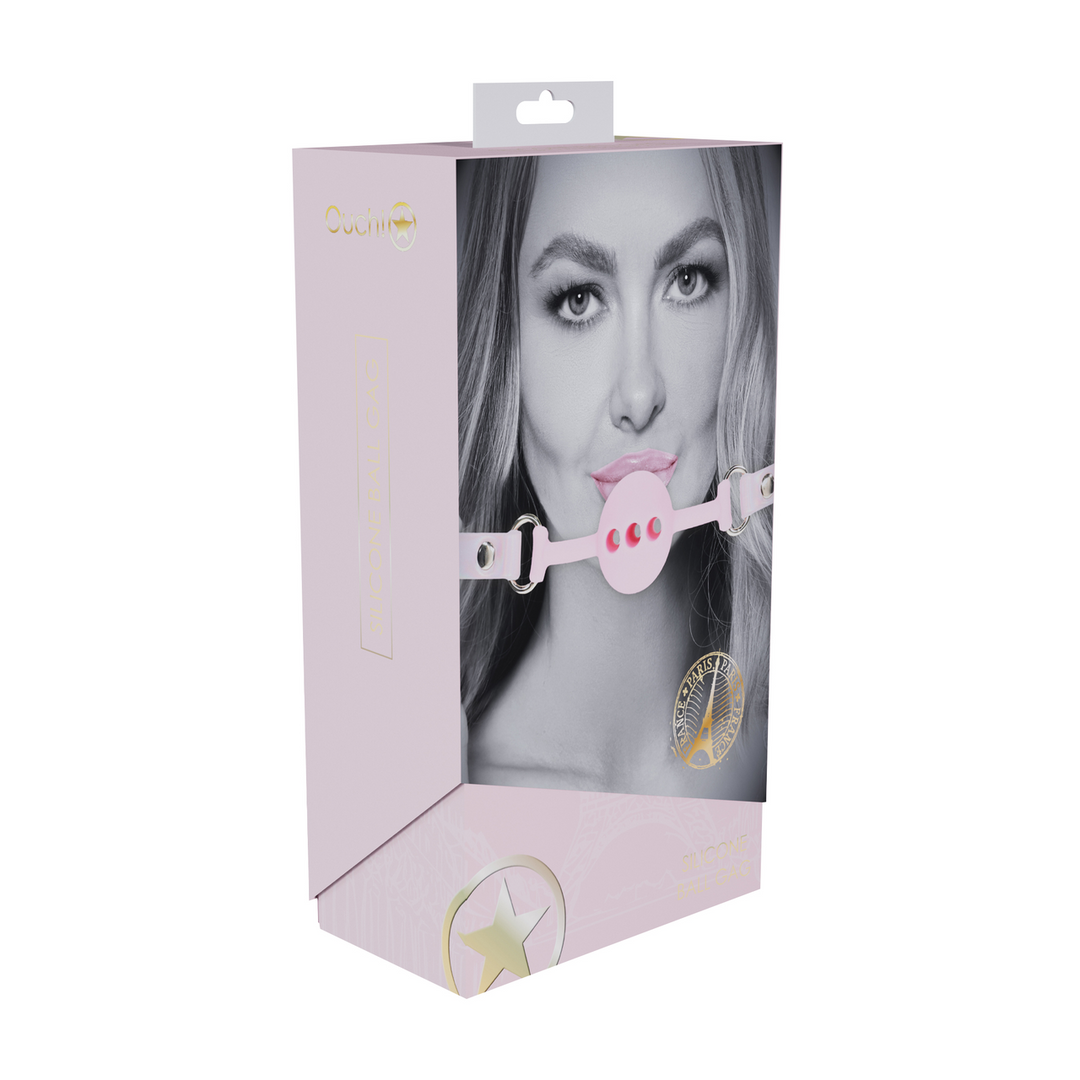 Paris Collectie - Siliconen Ball Gag - Roze - Afbeelding 2