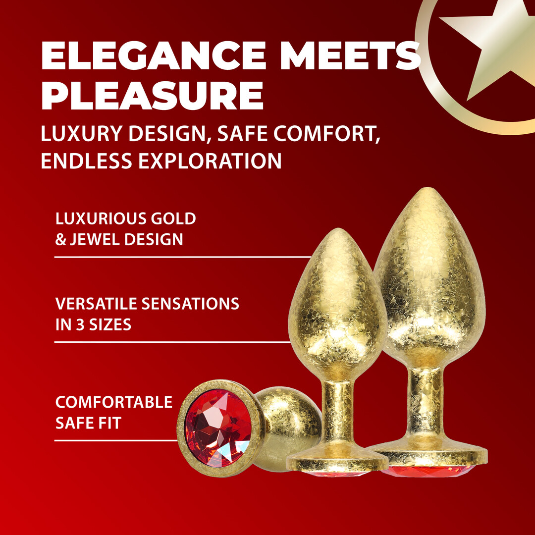 Milan Collection - Metalen Anale Plug Set - Goud - Afbeelding 5