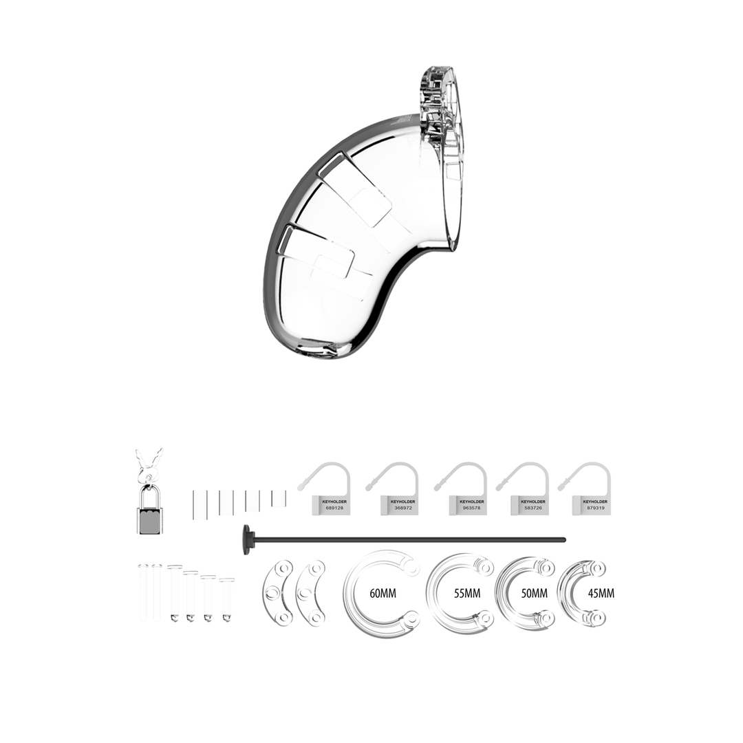 Model 15 Chastity Cock Cage met Urethrale Sounding - 3.5 / 9 cm - Afbeelding 3