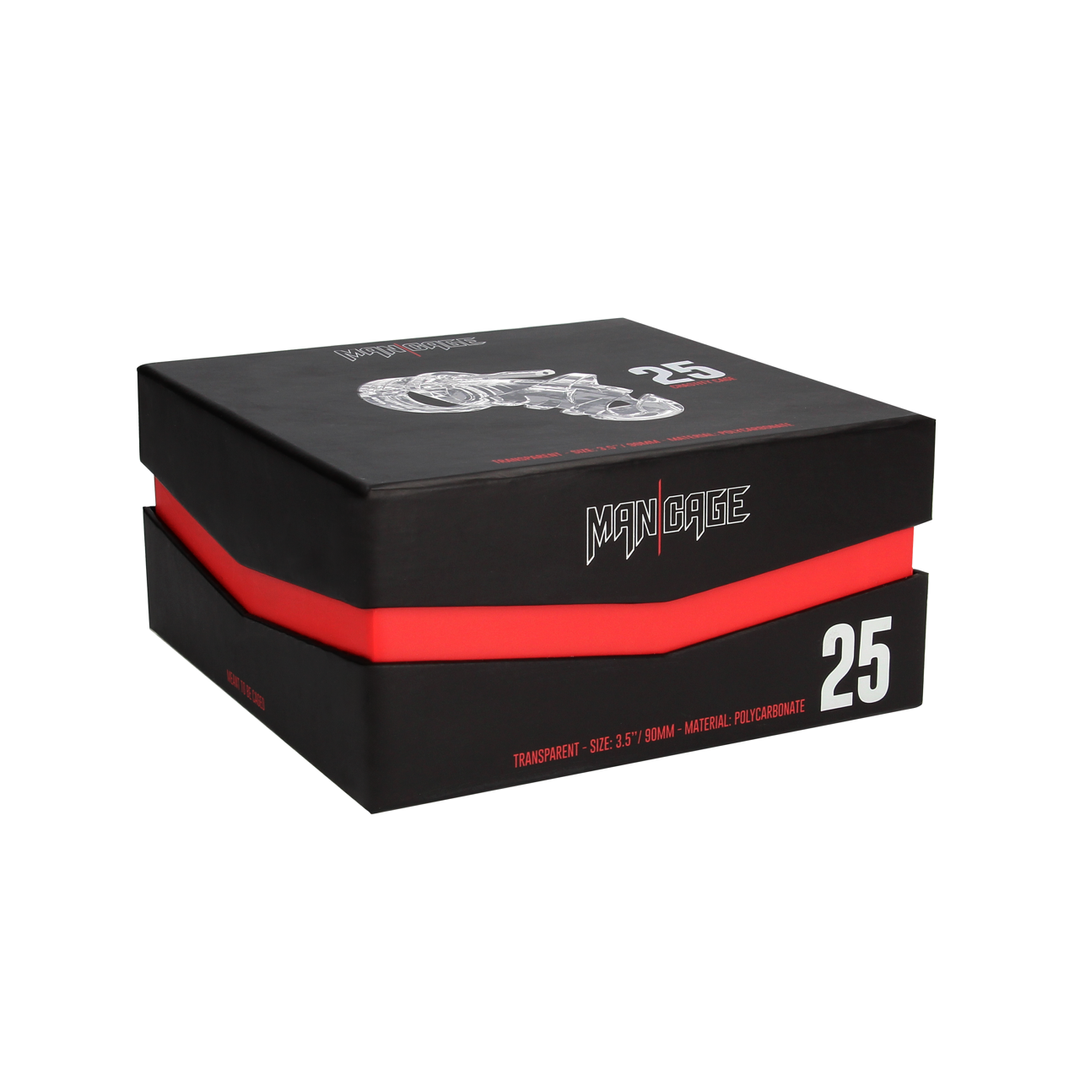 Model 25 - Chastity Cage - 3.5'' / 9 cm - Transparant - Afbeelding 2