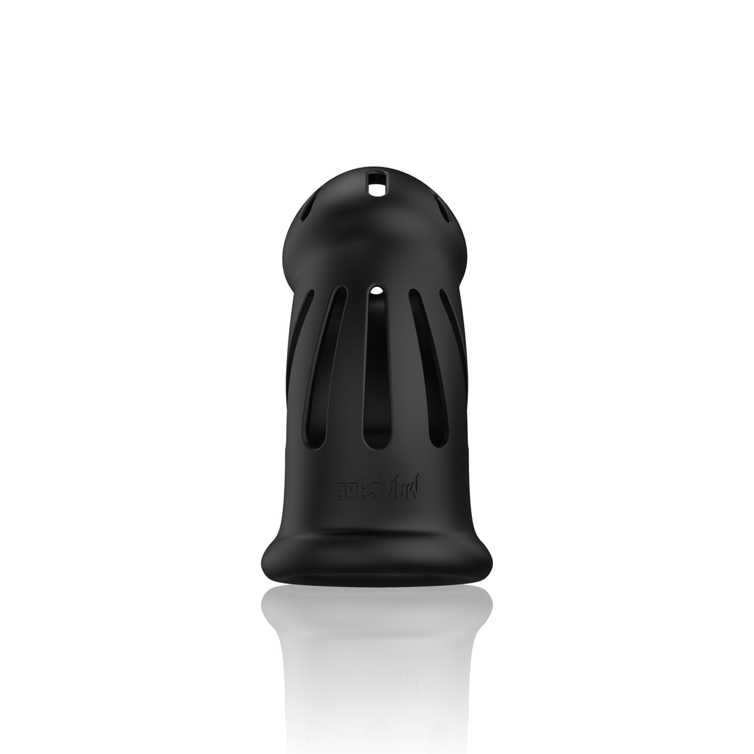 Model 27 - Ultra Soft Silicone Chastity Cage - Zwart - Afbeelding 6