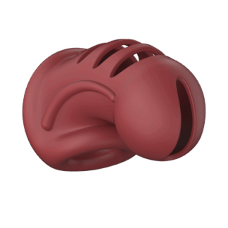 Model 28 - Ultra Soft Silicone Chastity Cage - Rood