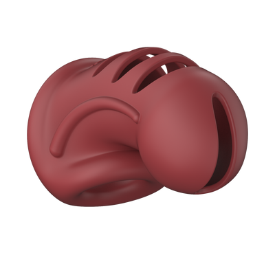 Model 28 - Ultra Soft Silicone Chastity Cage - Rood