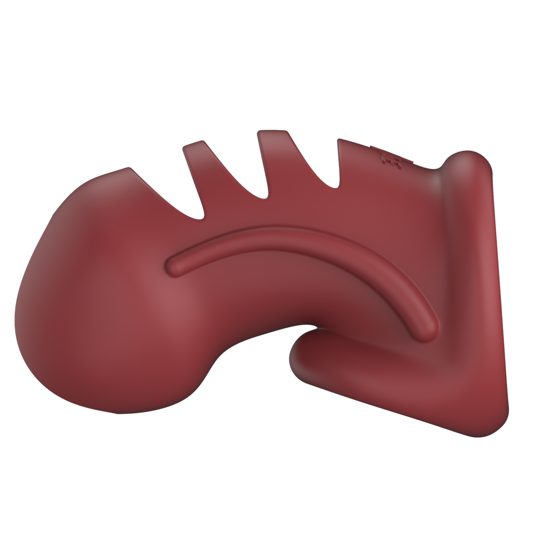 Model 28 - Ultra Soft Silicone Chastity Cage - Rood - Afbeelding 4