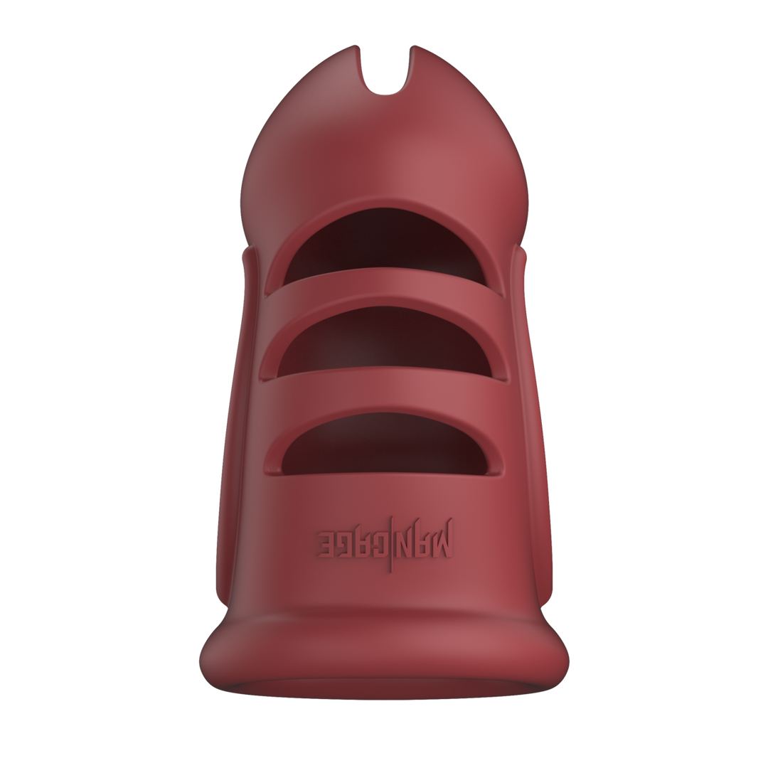 Model 28 - Ultra Soft Silicone Chastity Cage - Rood - Afbeelding 6
