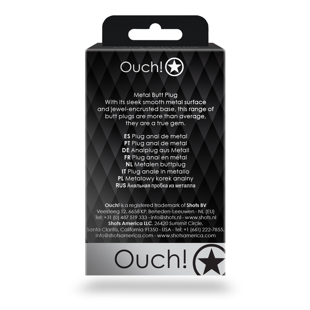 Ronde Edelsteen Anale Plug - Klein - Zilver/Diamant - Afbeelding 4