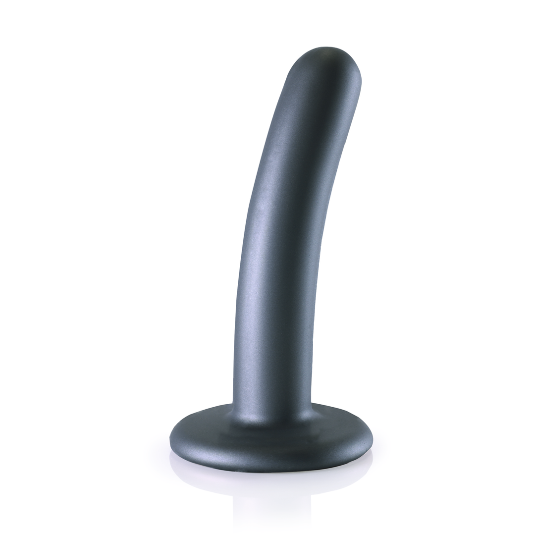 Zachte Siliconen G-Spot Dildo - 5'' / 12 cm - Gunmetal - Afbeelding 3