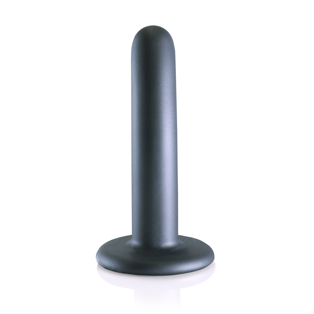 Zachte Siliconen G-Spot Dildo - 5'' / 12 cm - Gunmetal - Afbeelding 4