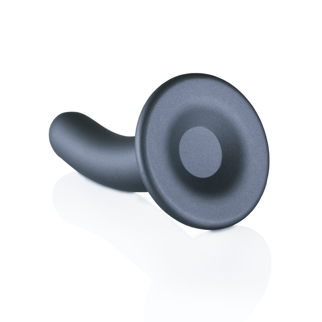 Zachte Siliconen G-Spot Dildo - 5'' / 12 cm - Gunmetal - Afbeelding 5