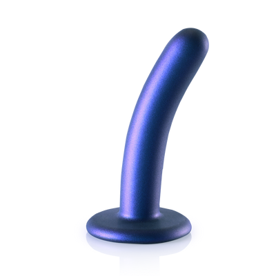 Zachte Siliconen G-Spot Dildo - 5'' / 12 cm - Metallic Blauw