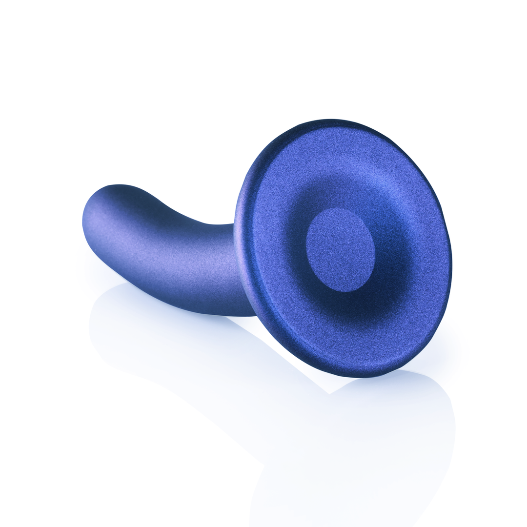 Zachte Siliconen G-Spot Dildo - 5'' / 12 cm - Metallic Blauw - Afbeelding 5