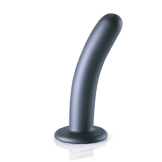 Zachte Silicone G-Spot Dildo - 6'' / 14,5 cm - Gunmetal