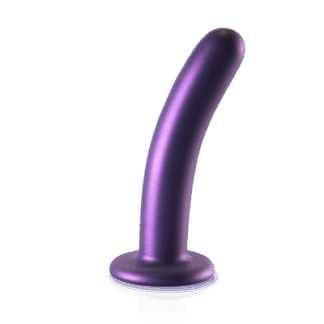 Zachte Silicone G-Spot Dildo - 6'' / 14,5 cm - Metallic Paars