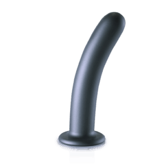 Zachte Siliconen G-Spot Dildo - 7'' / 17 cm - Gunmetal