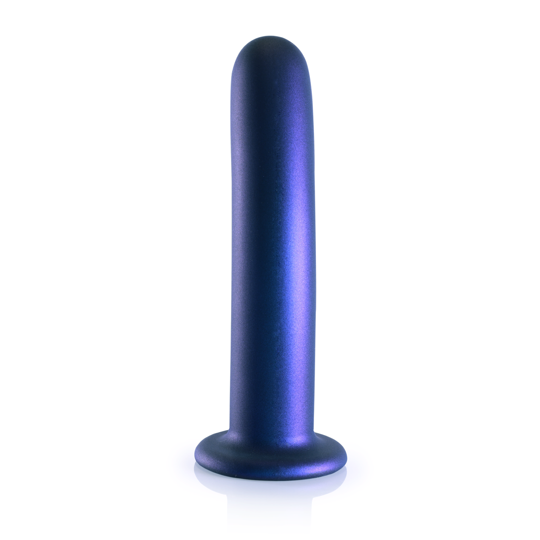 Zachte Silicone G-Spot Dildo - 7'' / 17 cm - Metallic Blauw - Afbeelding 4