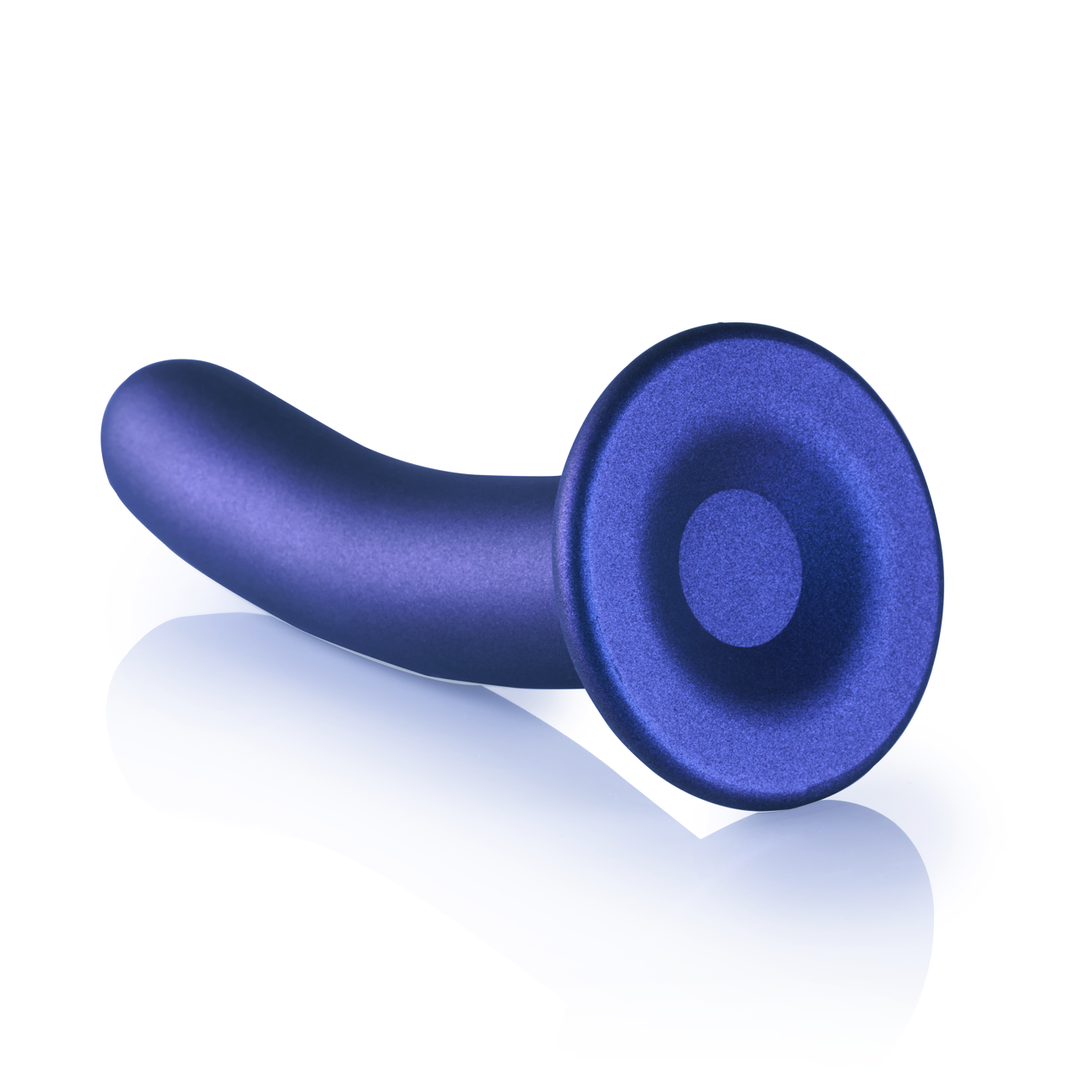 Zachte Silicone G-Spot Dildo - 7'' / 17 cm - Metallic Blauw - Afbeelding 5