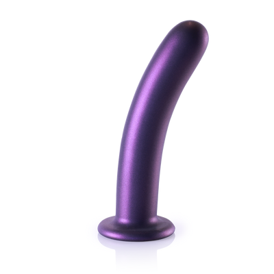 Zachte Siliconen G-Spot Dildo - 7'' / 17 cm - Metallic Paars