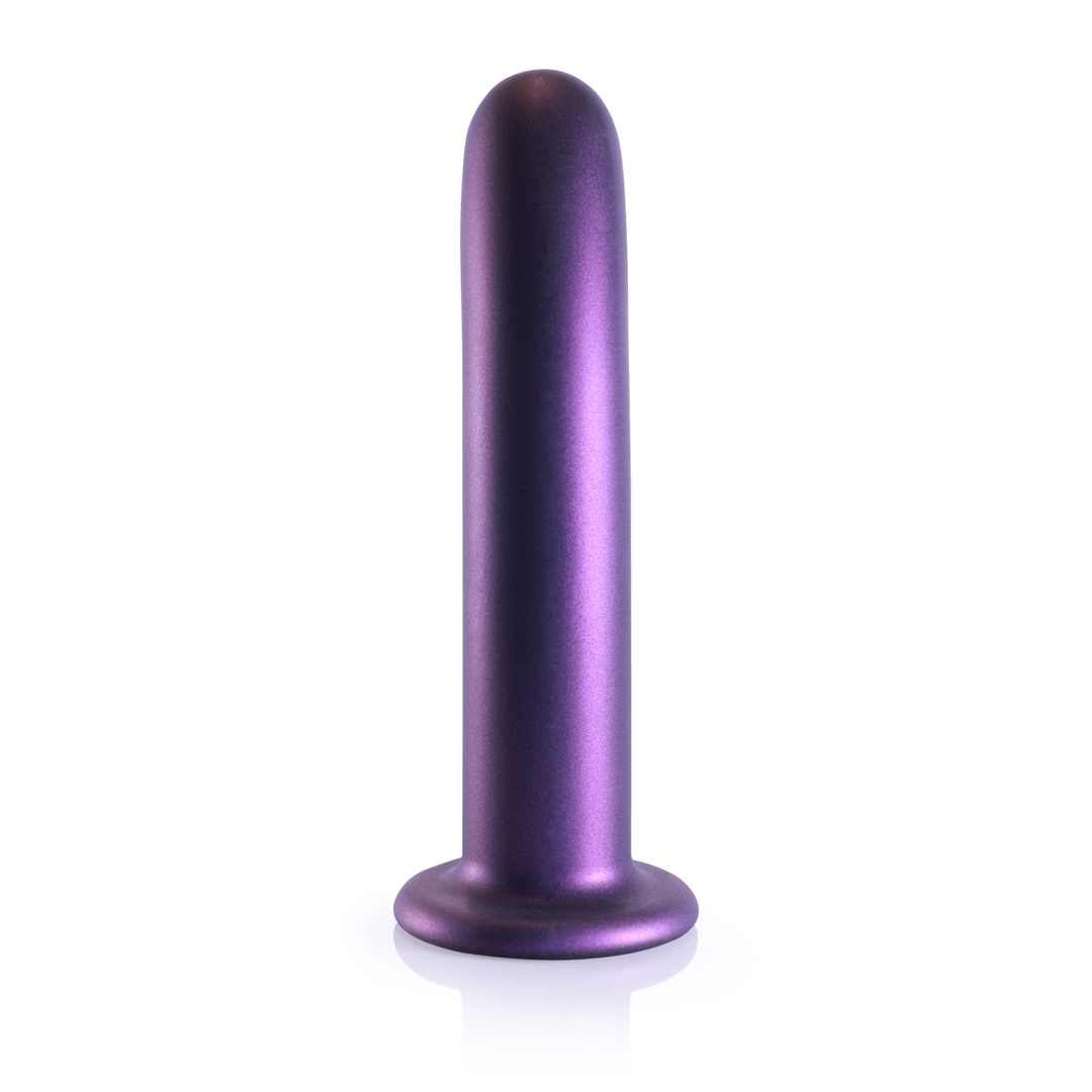 Zachte Siliconen G-Spot Dildo - 7'' / 17 cm - Metallic Paars - Afbeelding 4