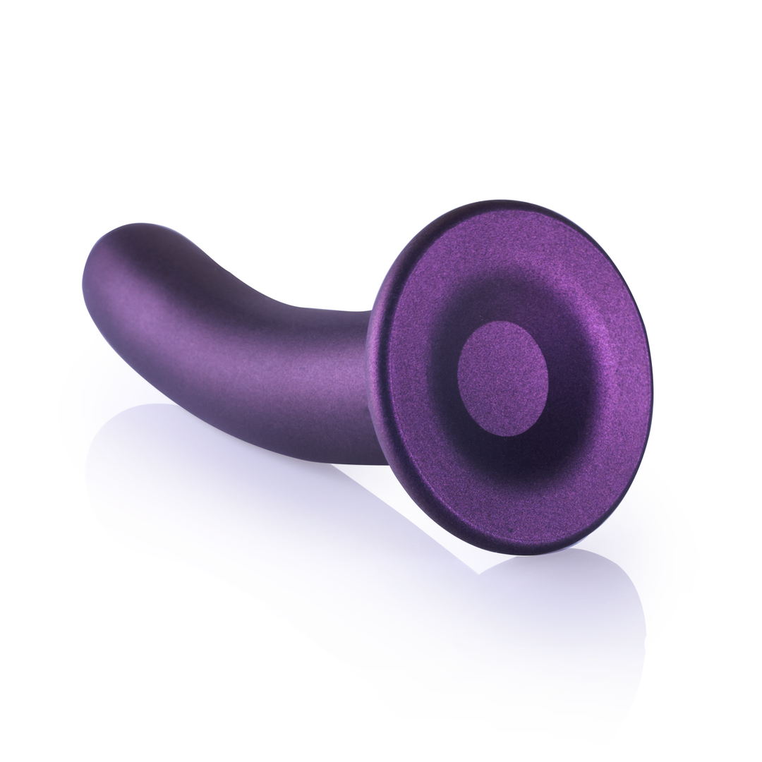 Zachte Siliconen G-Spot Dildo - 7'' / 17 cm - Metallic Paars - Afbeelding 5