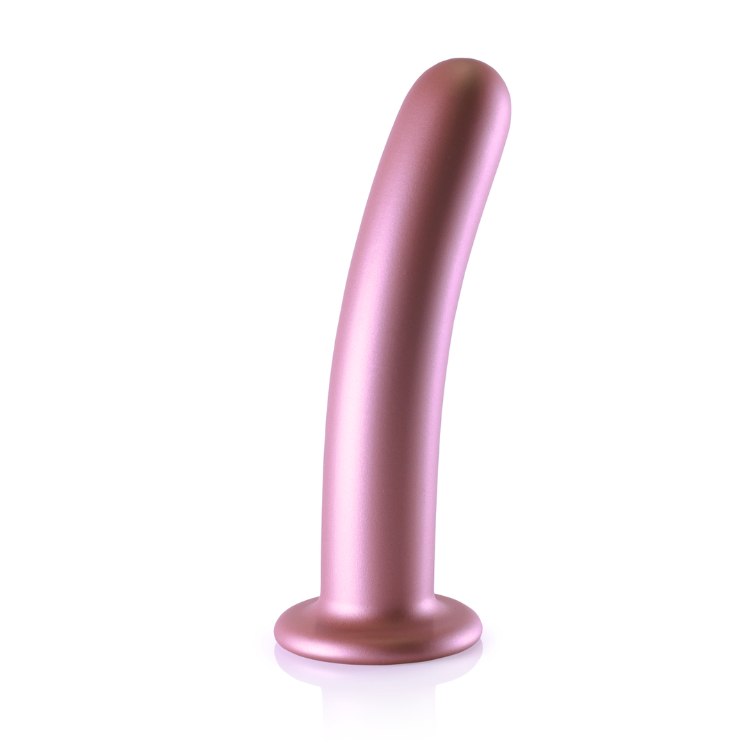 Zachte Silicone G-Spot Dildo - 7'' / 17 cm - Roségoud - Afbeelding 3