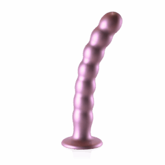 Beaded Silicone G-Spot Dildo - 8'' / 20,5 cm - Rosé Goud