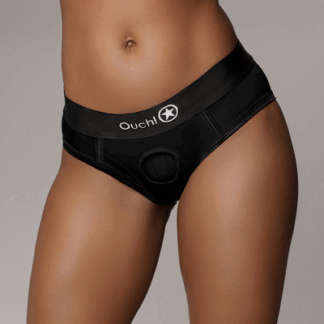 Vibrerende Strap-on Hoge Snit Boxershort - M/L - Zwart