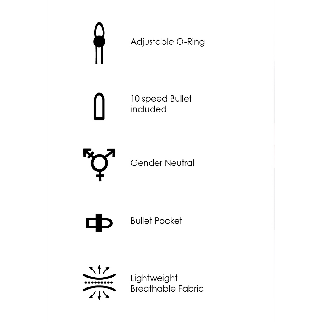 Vibrerende Strap-on Thong met Verstelbare Garters - XL/XXL - Zwart - Afbeelding 7