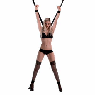 Over de Deur Bondage Kruis - Zwart