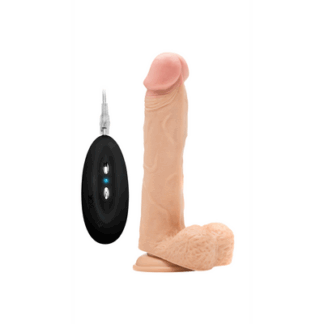 Vibrerende Realistische Cock met Scrotum - 9 / 23 cm