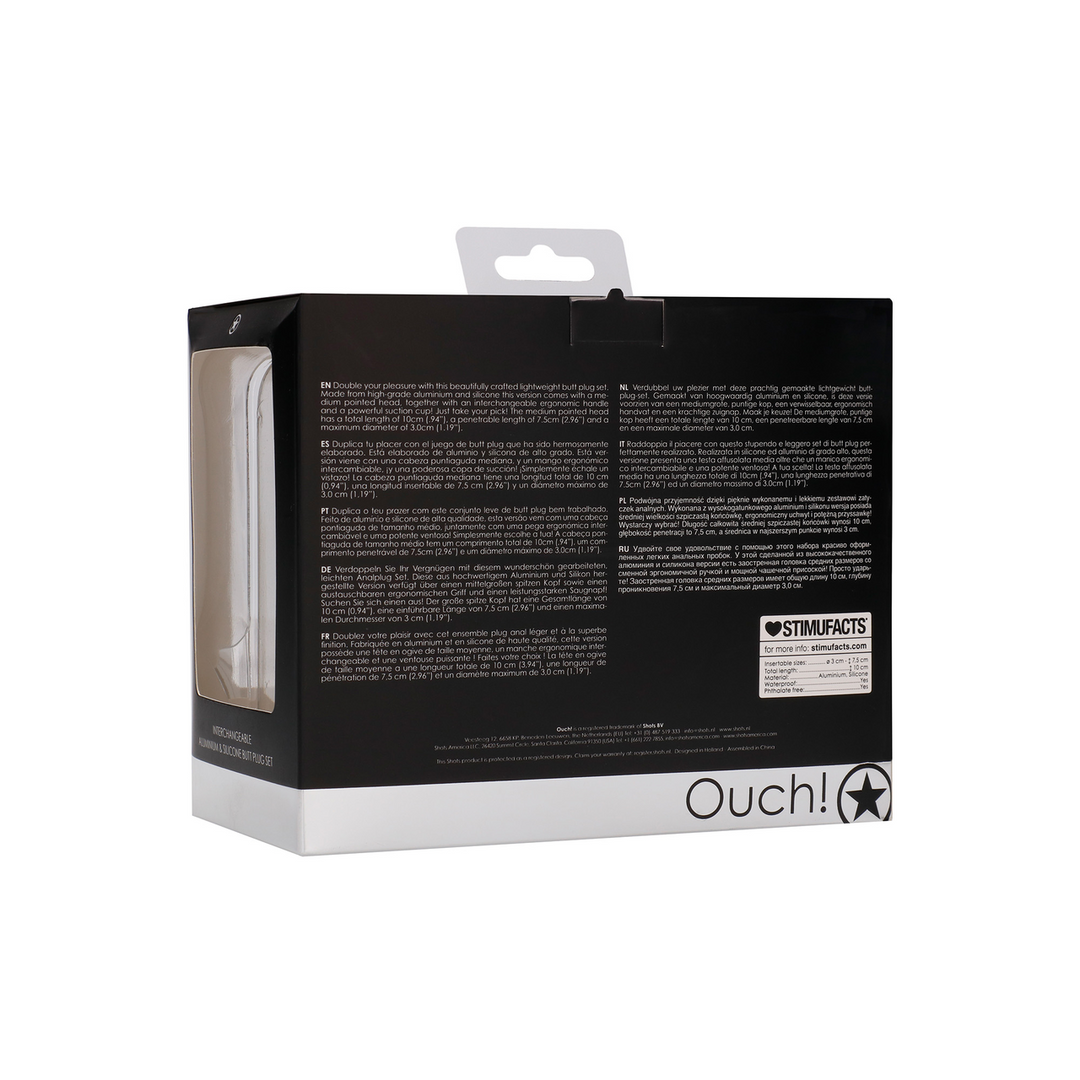 Interchangeable Butt Plug Set - Rounded - Medium - Afbeelding 3
