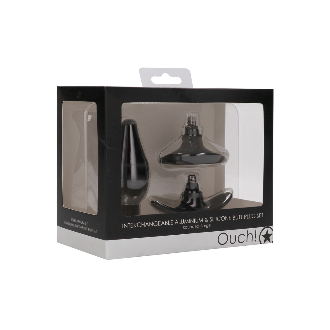 Interchangeable Butt Plug Set - Rounded - Large - Afbeelding 2