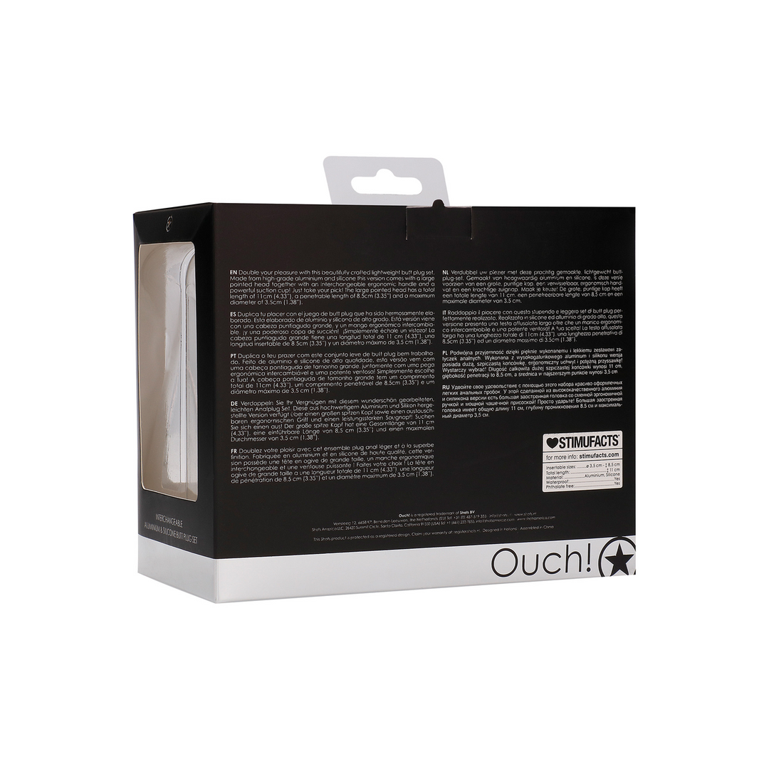 Interchangeable Butt Plug Set - Rounded - Large - Afbeelding 3