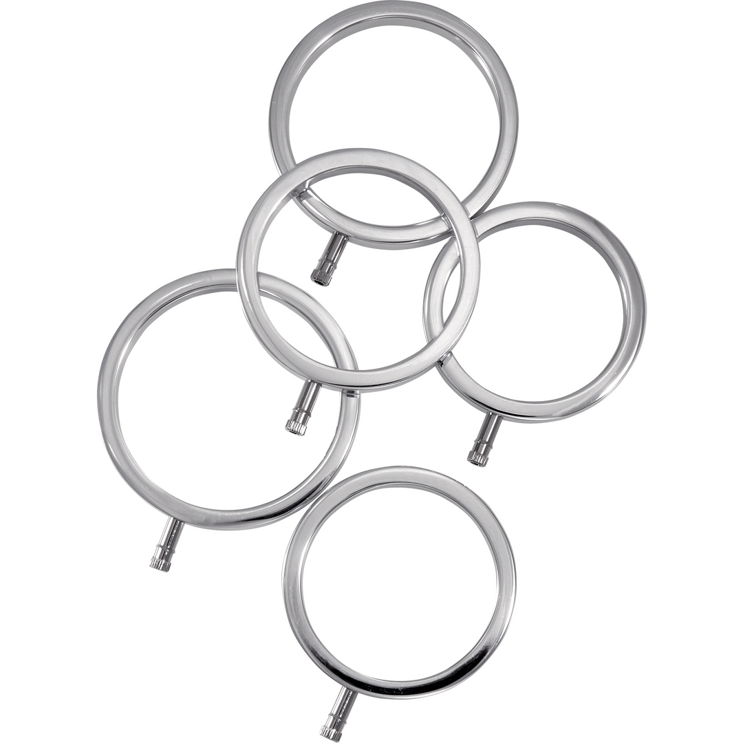 Set van massieve metalen cockringen - Afbeelding 3