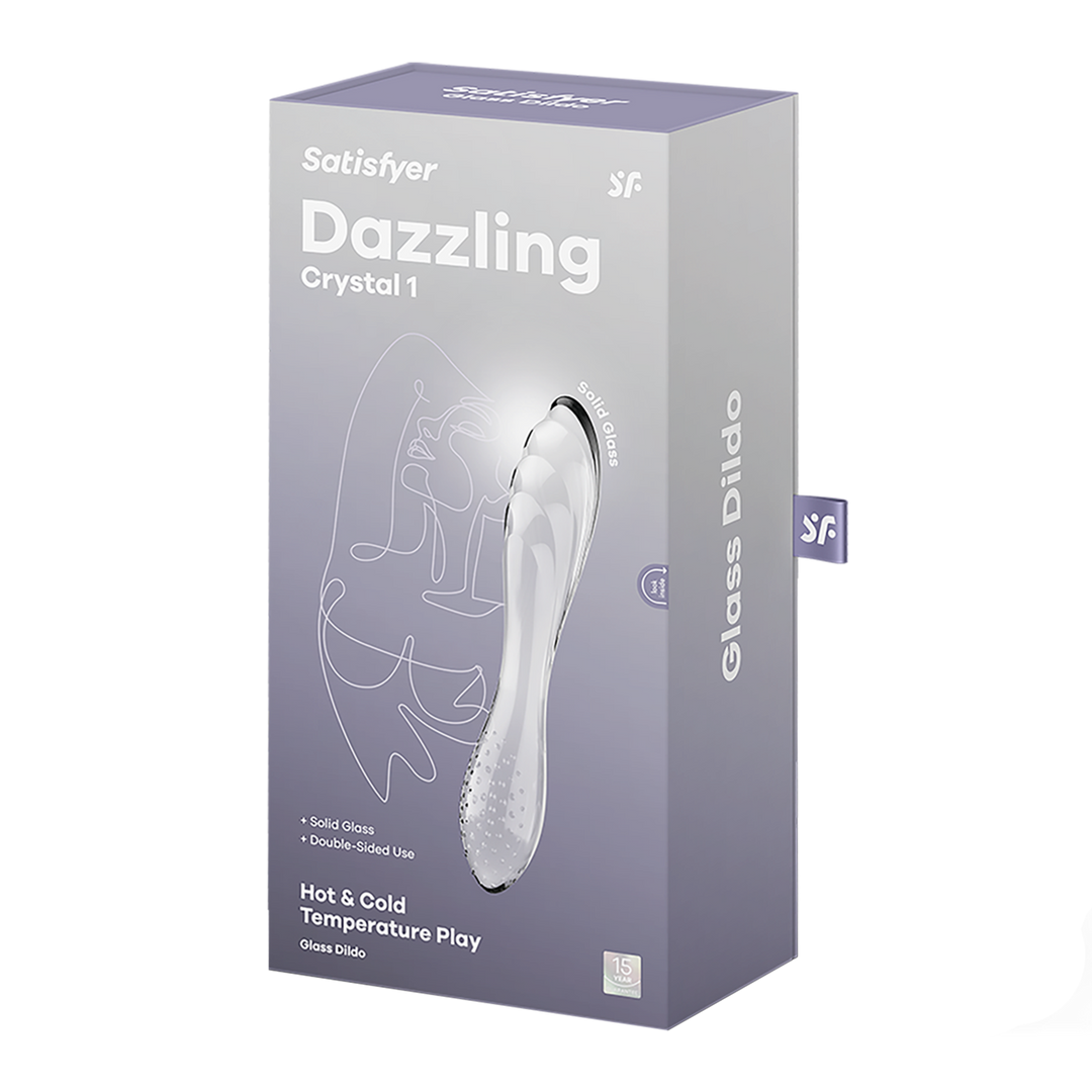 Dazzling Crystal 1 - Glas Dildo - Transparant - Afbeelding 2