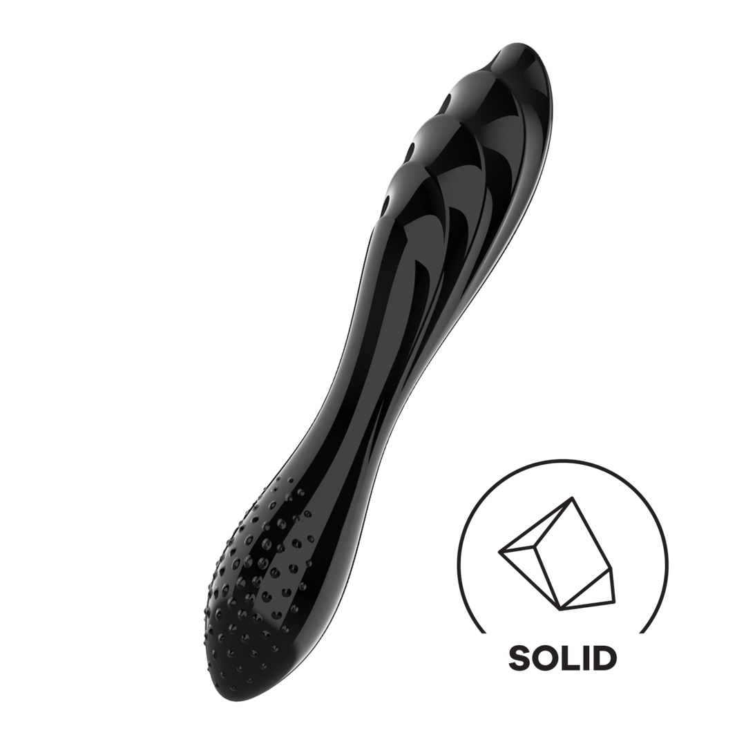 Dazzling Crystal 1 - Glazen Dildo - Zwart - Afbeelding 6