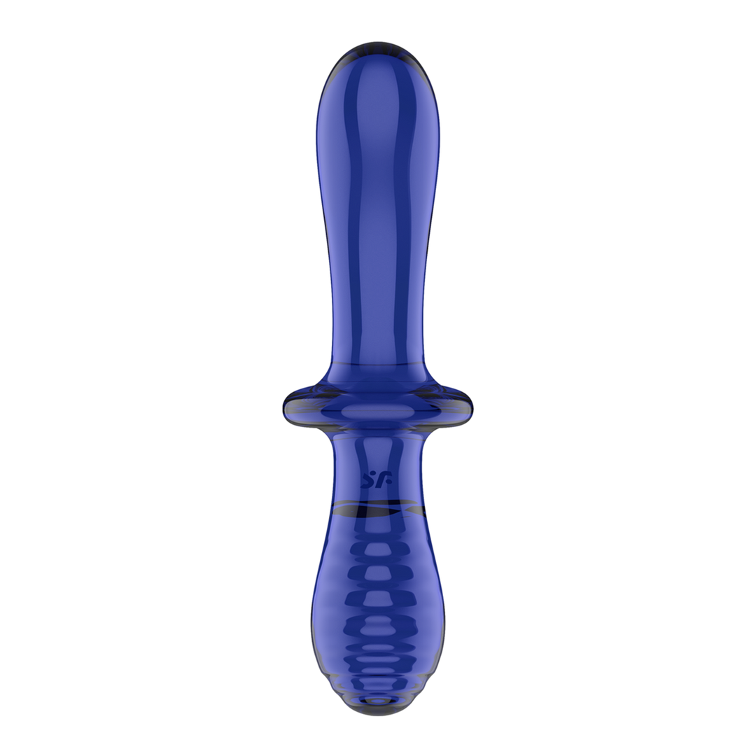 Dubbele Crystal - Glazen Dildo - Lichtblauw - Afbeelding 5