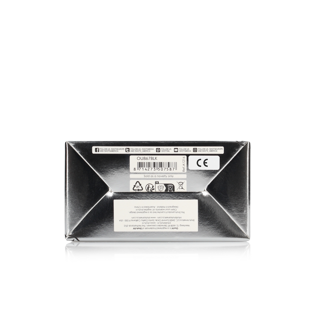 Vibrerende en oplaadbare - 10 snelheid silicone geribbelde strap-on - Verstelbaar - Zwart - Afbeelding 4