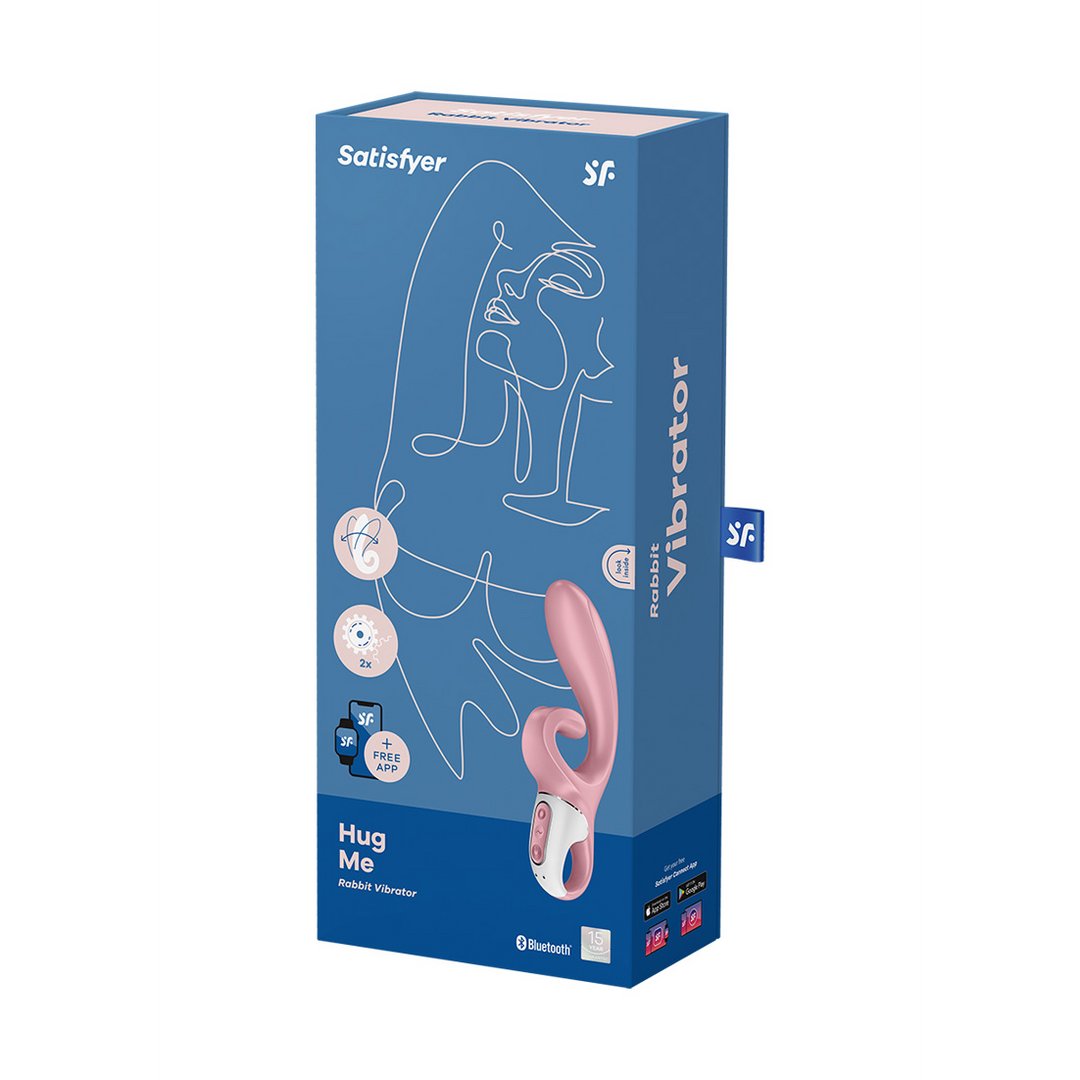 Hug Me - Rabbit Vibrator met Tongue Tip voor Clitoris Stimulatie - Roze - Afbeelding 2