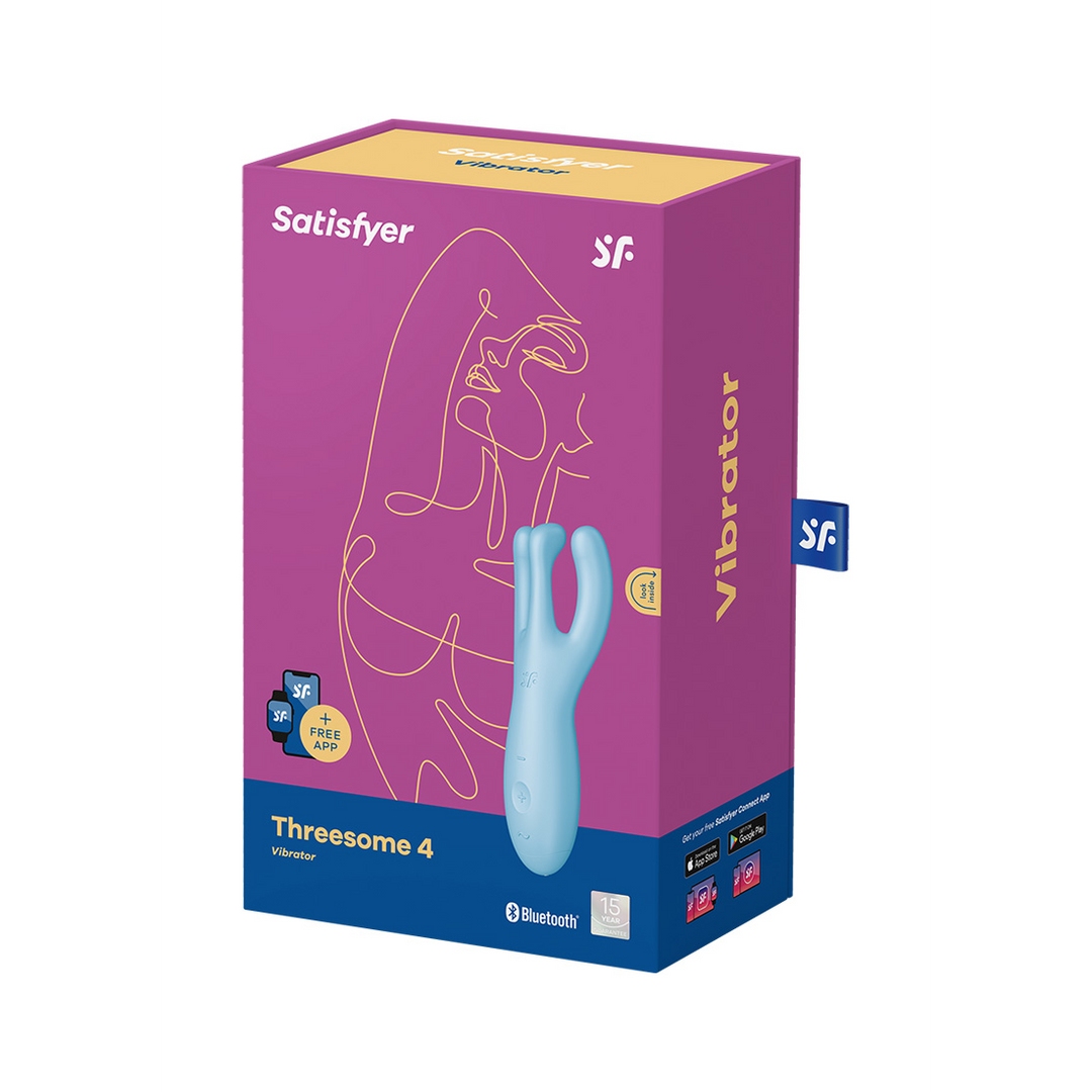 Threesome 4Plus - Lay-on Vibrator met App - Blauw - Afbeelding 2