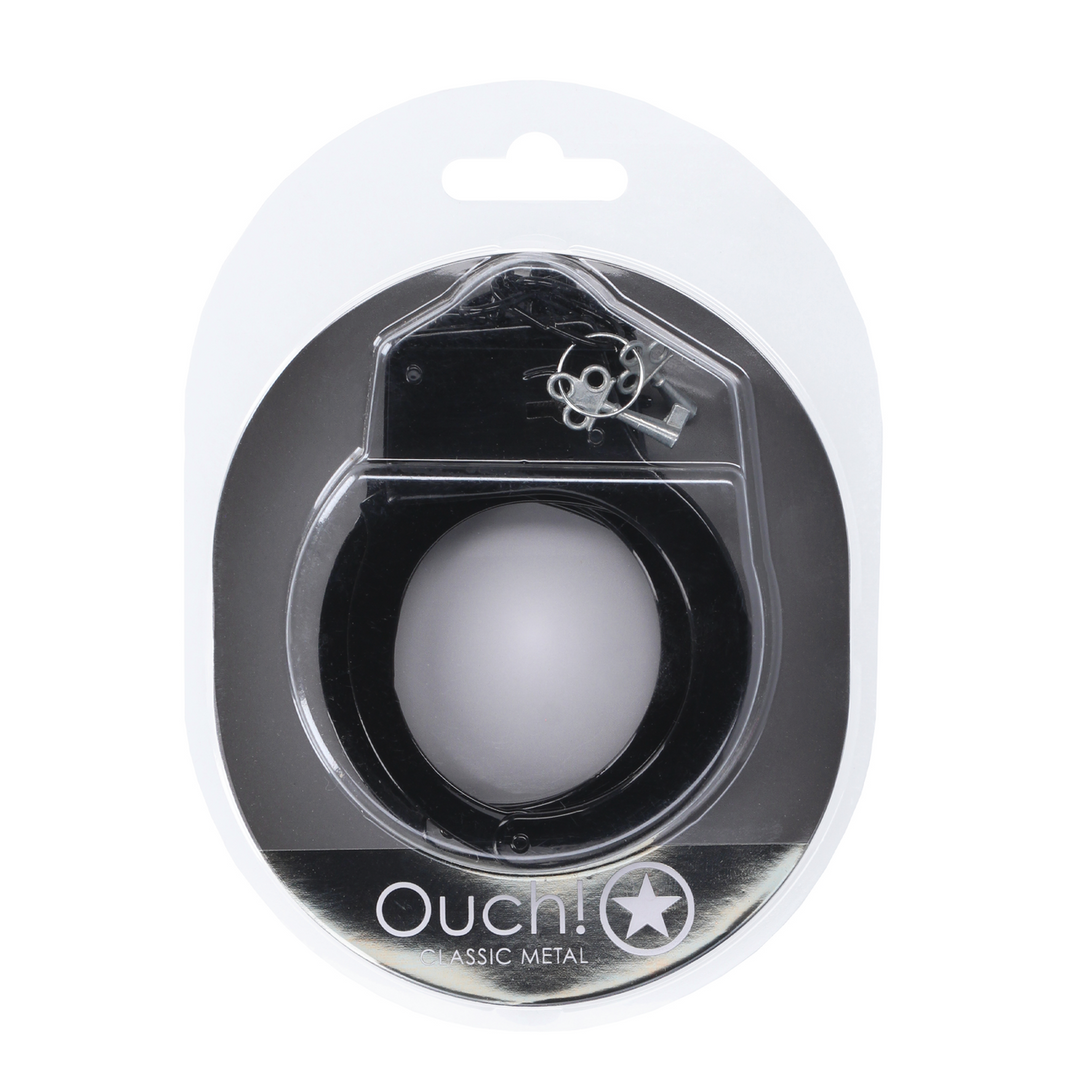 Classic metalen handboeien - Zwart - Afbeelding 2